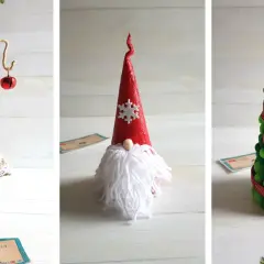 Alberi di Natale e gnomo fai da te, perfetti lavoretti di Natale per adulti.