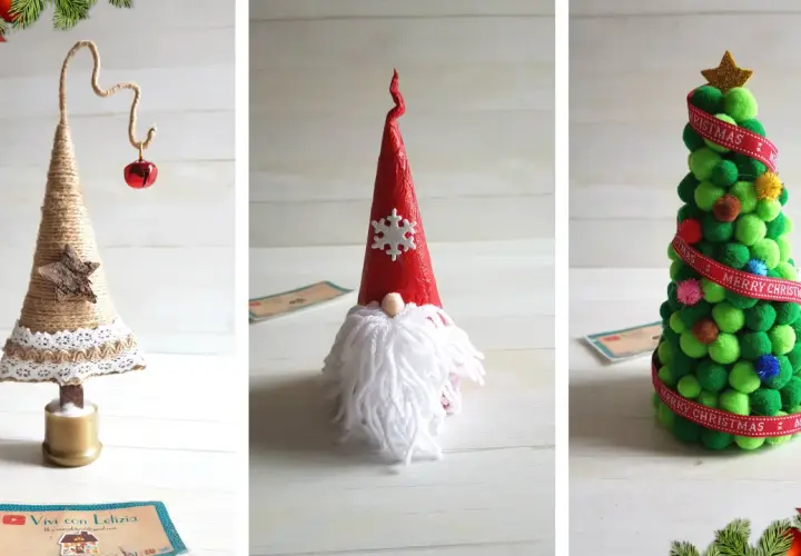 Alberi di Natale e gnomo fai da te, perfetti lavoretti di Natale per adulti.