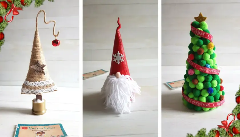 Alberi di Natale e gnomo fai da te, perfetti lavoretti di Natale per adulti.