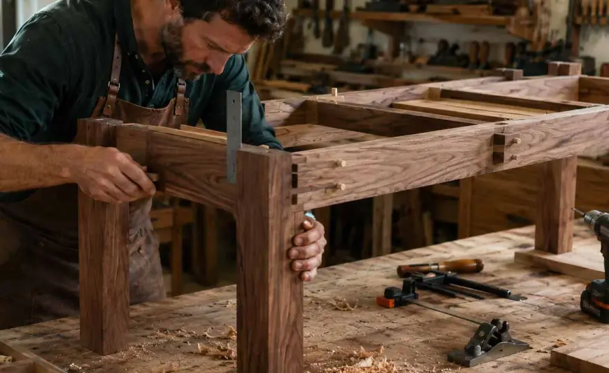 Come costruire un tavolo con assi di legno, passo dopo passo